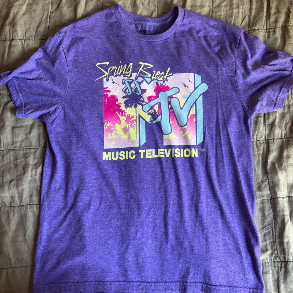 Purple MTV Graphic T-Shirt